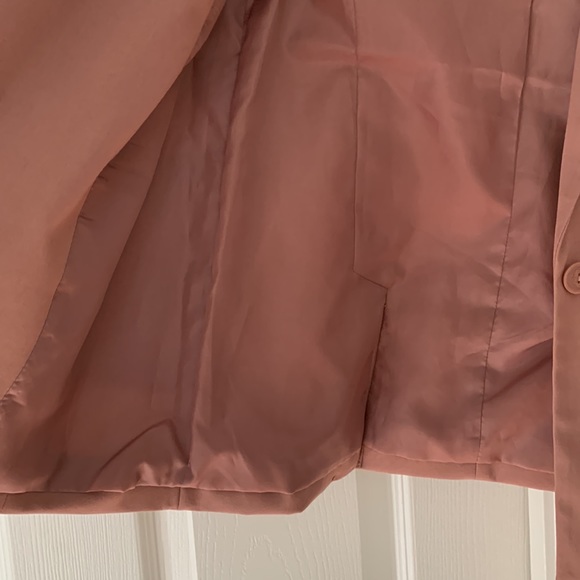 Pink single-button boyfriend blazer - Picture 3 of 4